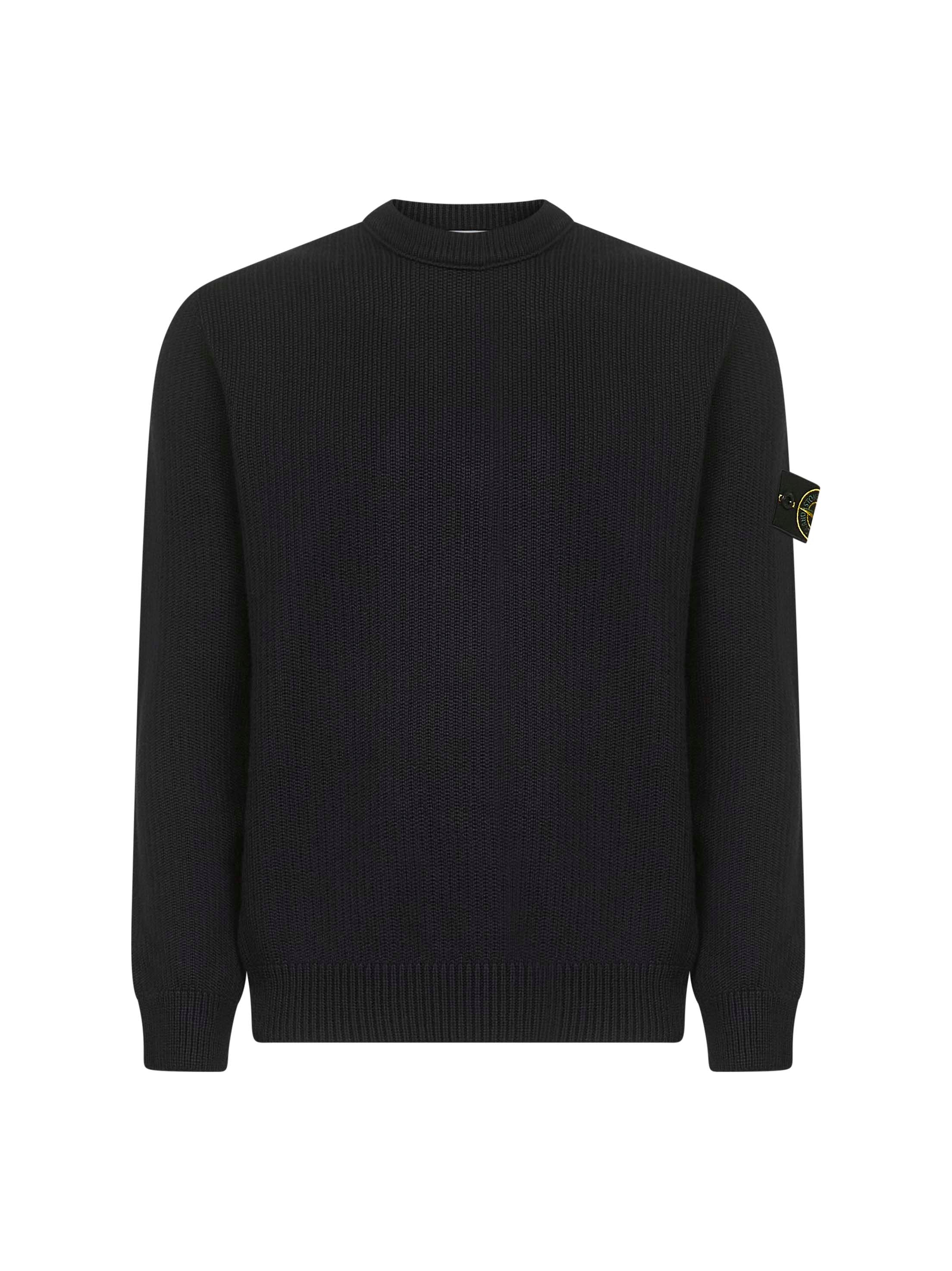 Black winter cotton crewneck sweater – Daniello.com