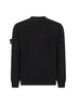 Black winter cotton crewneck sweater