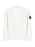 Ivory winter cotton crewneck sweater