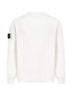 Ivory winter cotton crewneck sweater