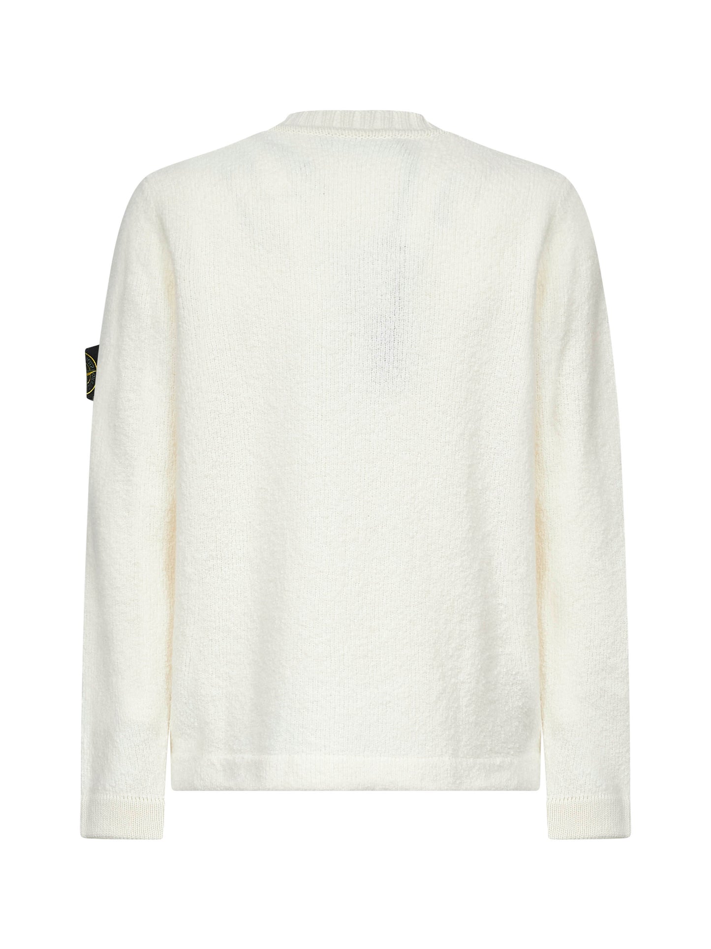 Maglia girocollo in misto lana avorio