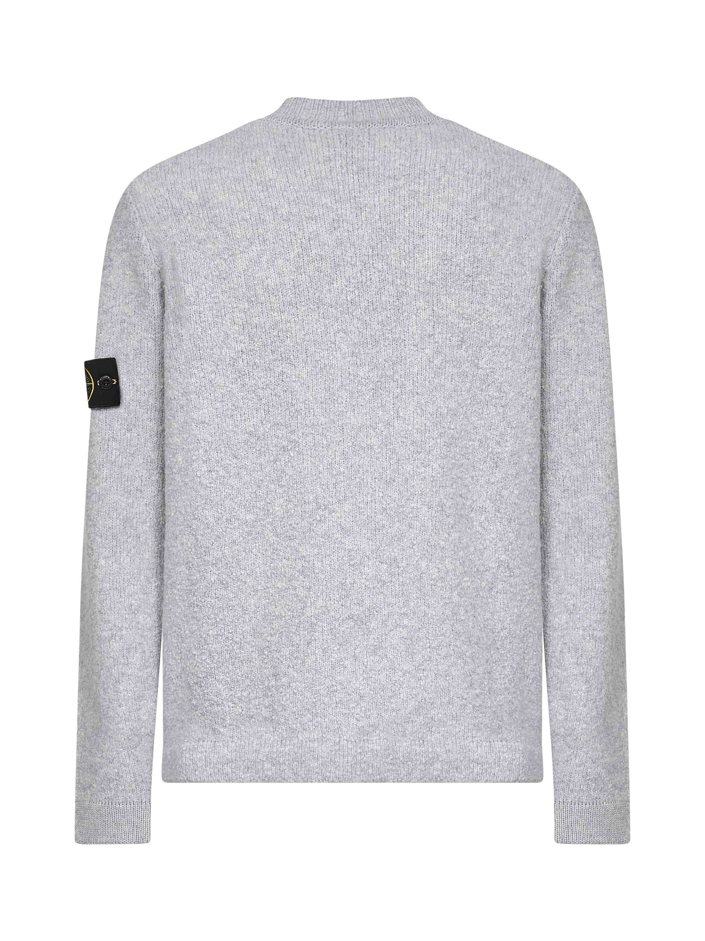 Grey wool blend crewneck sweater