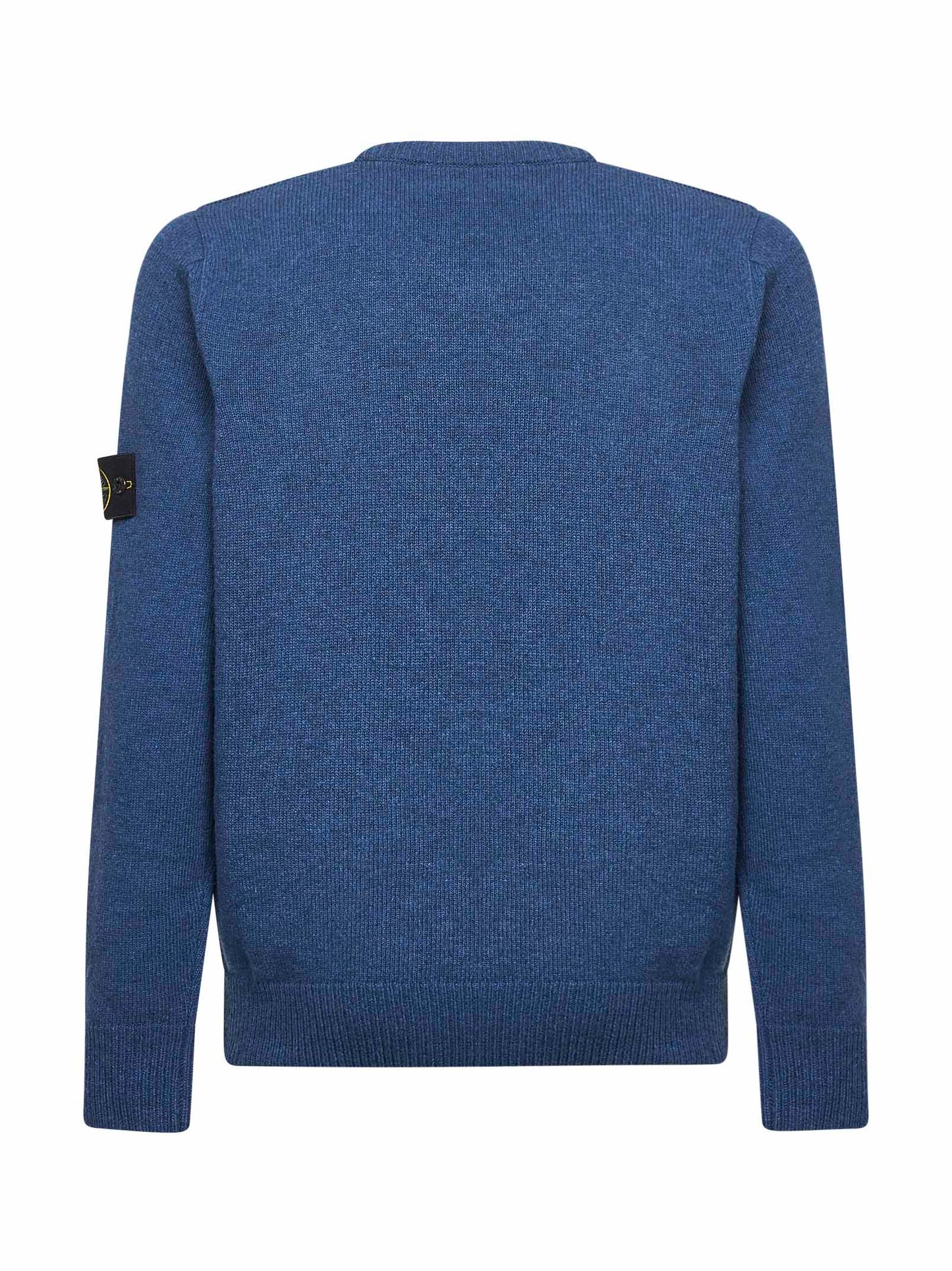 Steel blue lambswool crewneck sweater