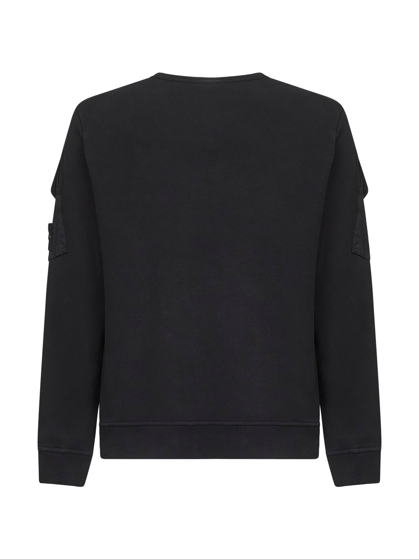 Black cotton crewneck sweatshirt