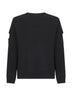 Black cotton crewneck sweatshirt