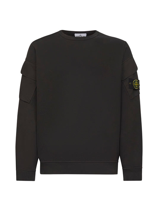 Grey cotton crewneck sweatshirt