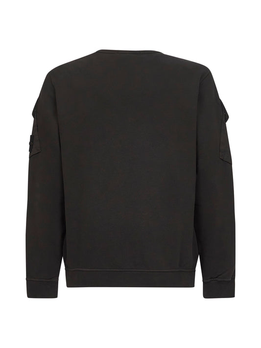 Grey cotton crewneck sweatshirt