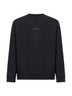 Black cotton "Industrial Four" print sweatshirt
