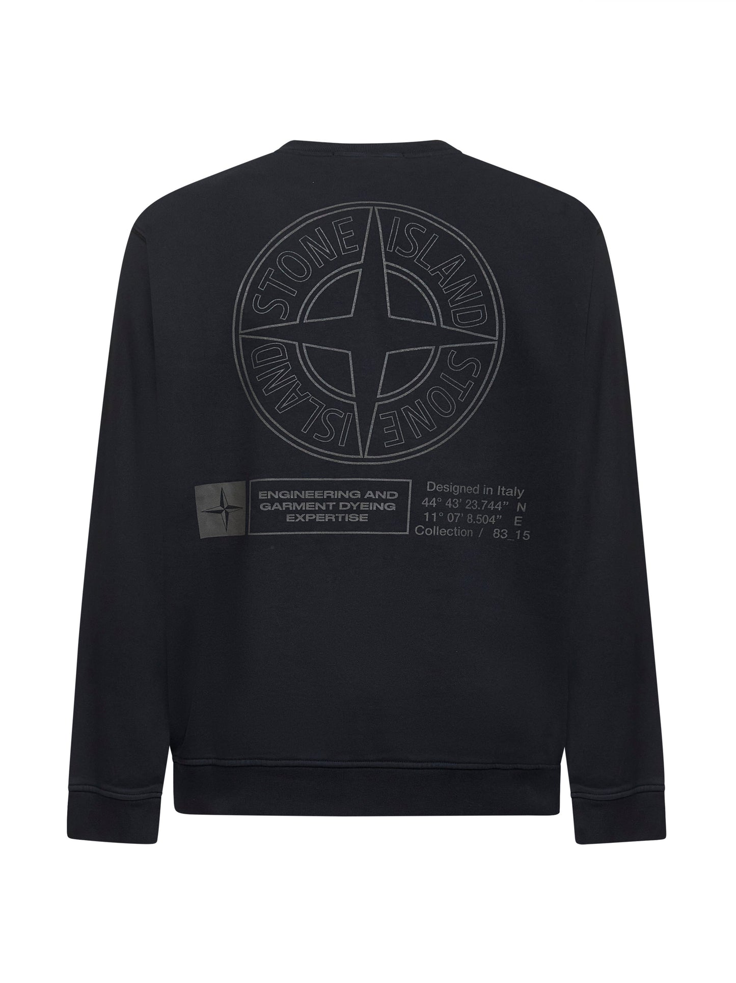 Black cotton "Industrial Four" print sweatshirt