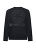 Black cotton "Industrial Four" print sweatshirt