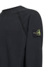 Black brushed organic cotton crewneck sweatshirt