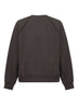 Grey brushed organic cotton crewneck sweatshirt