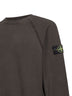 Grey brushed organic cotton crewneck sweatshirt