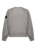 Grey brushed organic cotton crewneck sweatshirt