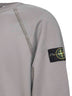Grey brushed organic cotton crewneck sweatshirt