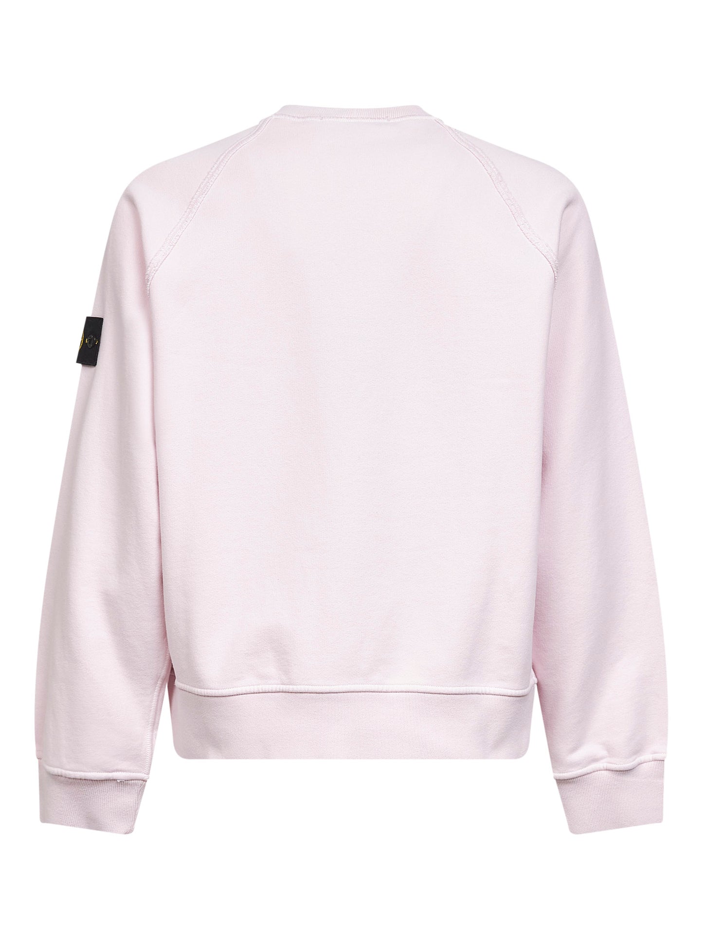 Pink brushed organic cotton crewneck sweatshirt