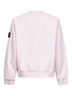 Pink brushed organic cotton crewneck sweatshirt