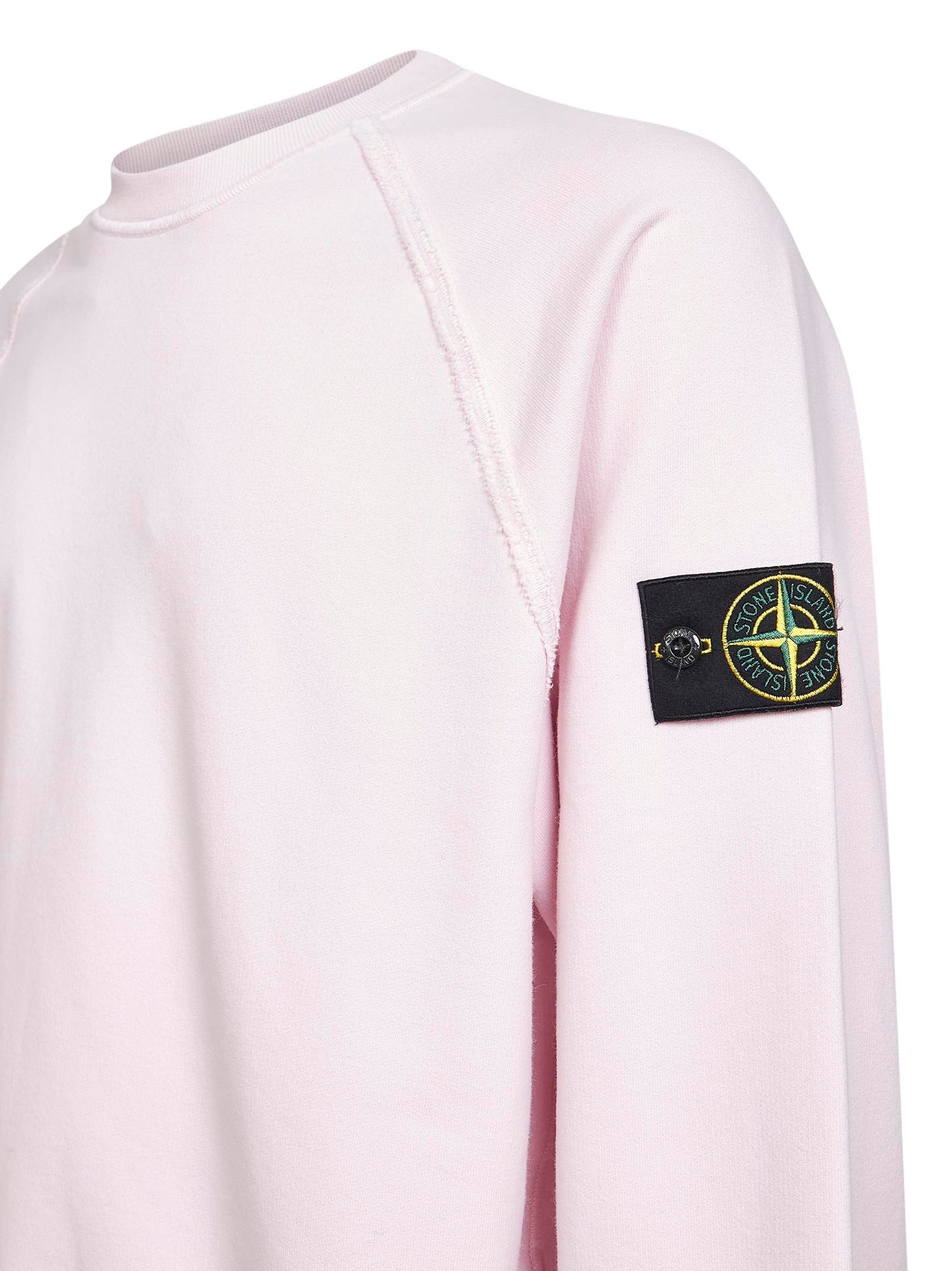 Pink brushed organic cotton crewneck sweatshirt