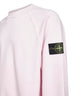 Pink brushed organic cotton crewneck sweatshirt