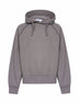 Grey brushed organic cotton hoodie