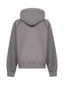 Grey brushed organic cotton hoodie
