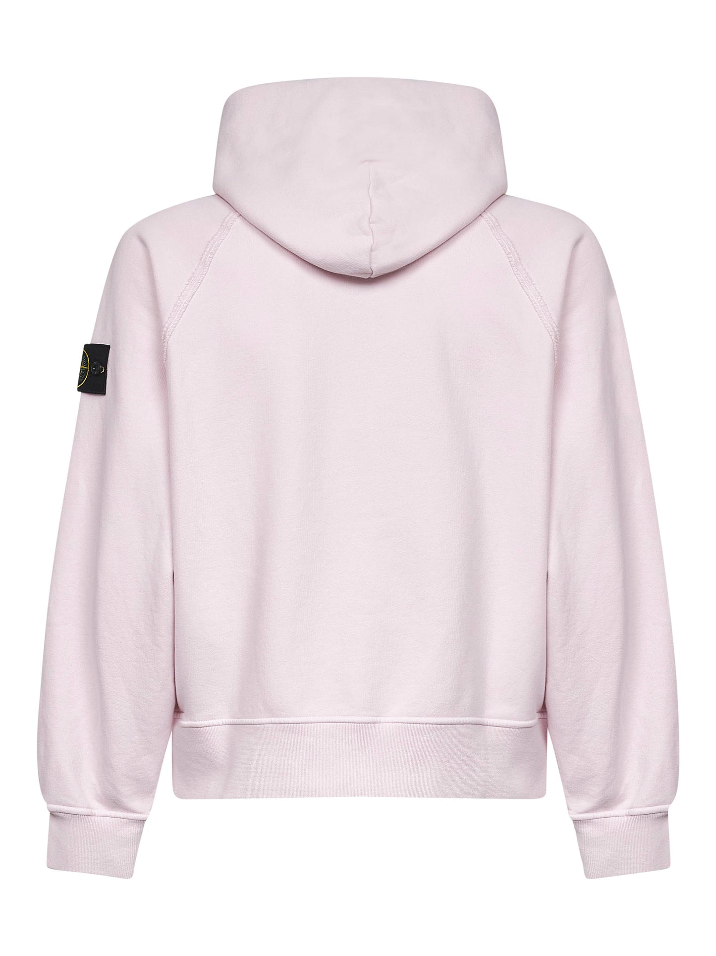 Pink brushed organic cotton hoodie
