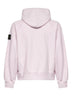 Pink brushed organic cotton hoodie
