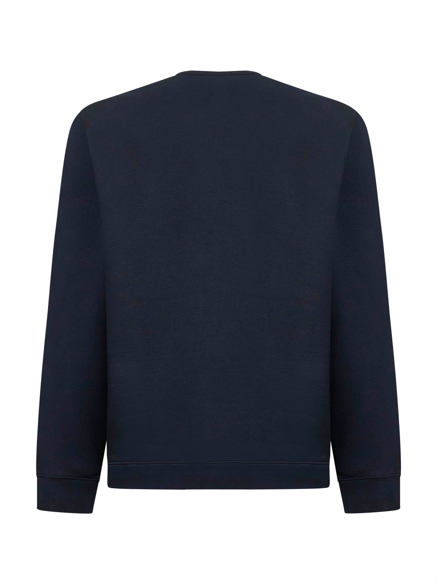Blue brushed organic cotton crewneck sweatshirt
