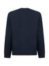 Blue brushed organic cotton crewneck sweatshirt