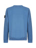 Steel blue brushed organic cotton crewneck sweatshirt