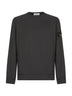 Grey brushed organic cotton crewneck sweatshirt