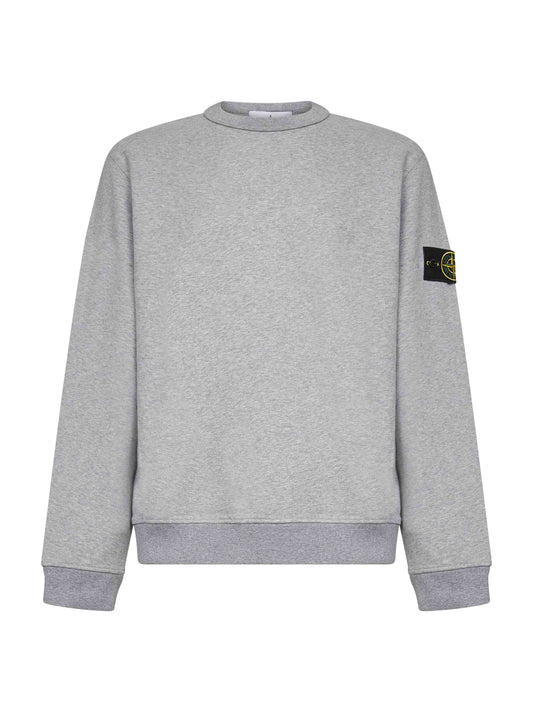 Grey brushed organic cotton sweatshirt
