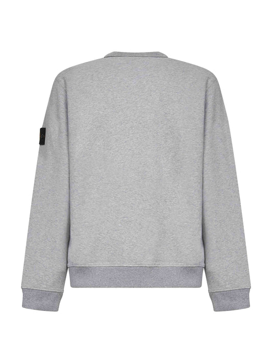 Grey brushed organic cotton sweatshirt