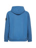 Steel blue brushed organic cotton hoodie