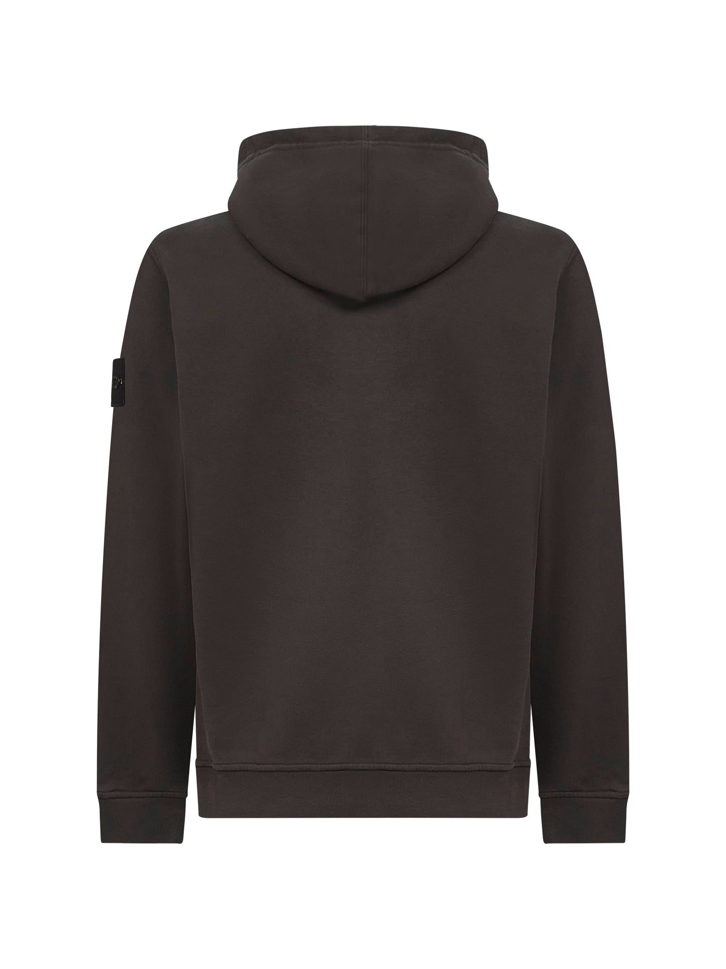 Lead grey brushed organic cotton hoodie