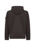 Lead grey brushed organic cotton hoodie