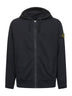 Black brushed organic cotton zip-up hoodie