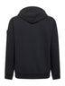 Black brushed organic cotton zip-up hoodie
