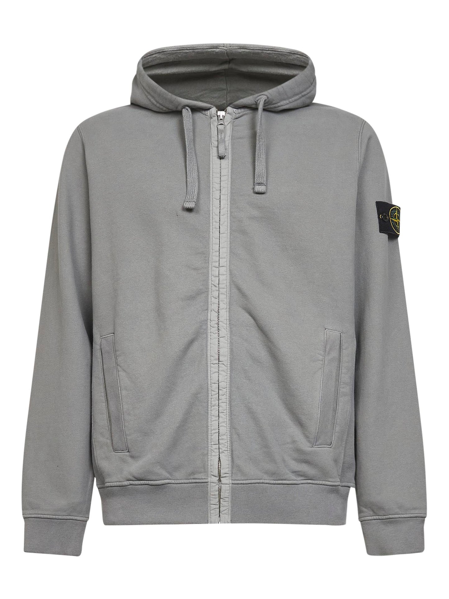 Grey zip-up hoodie