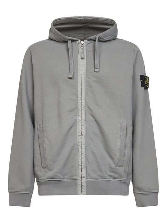 Grey zip-up hoodie