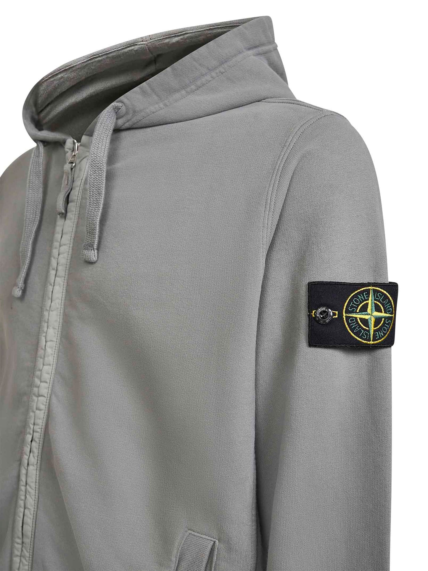 Grey zip-up hoodie