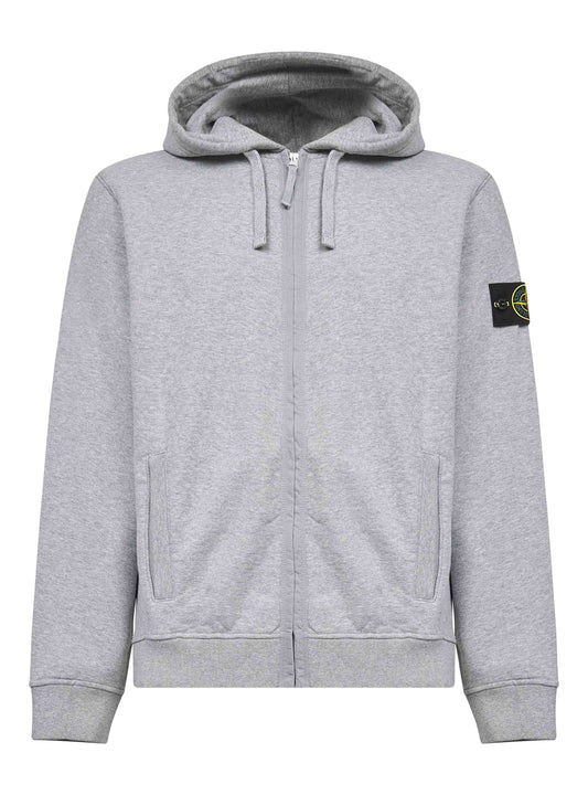 Grey zip-up hoodie