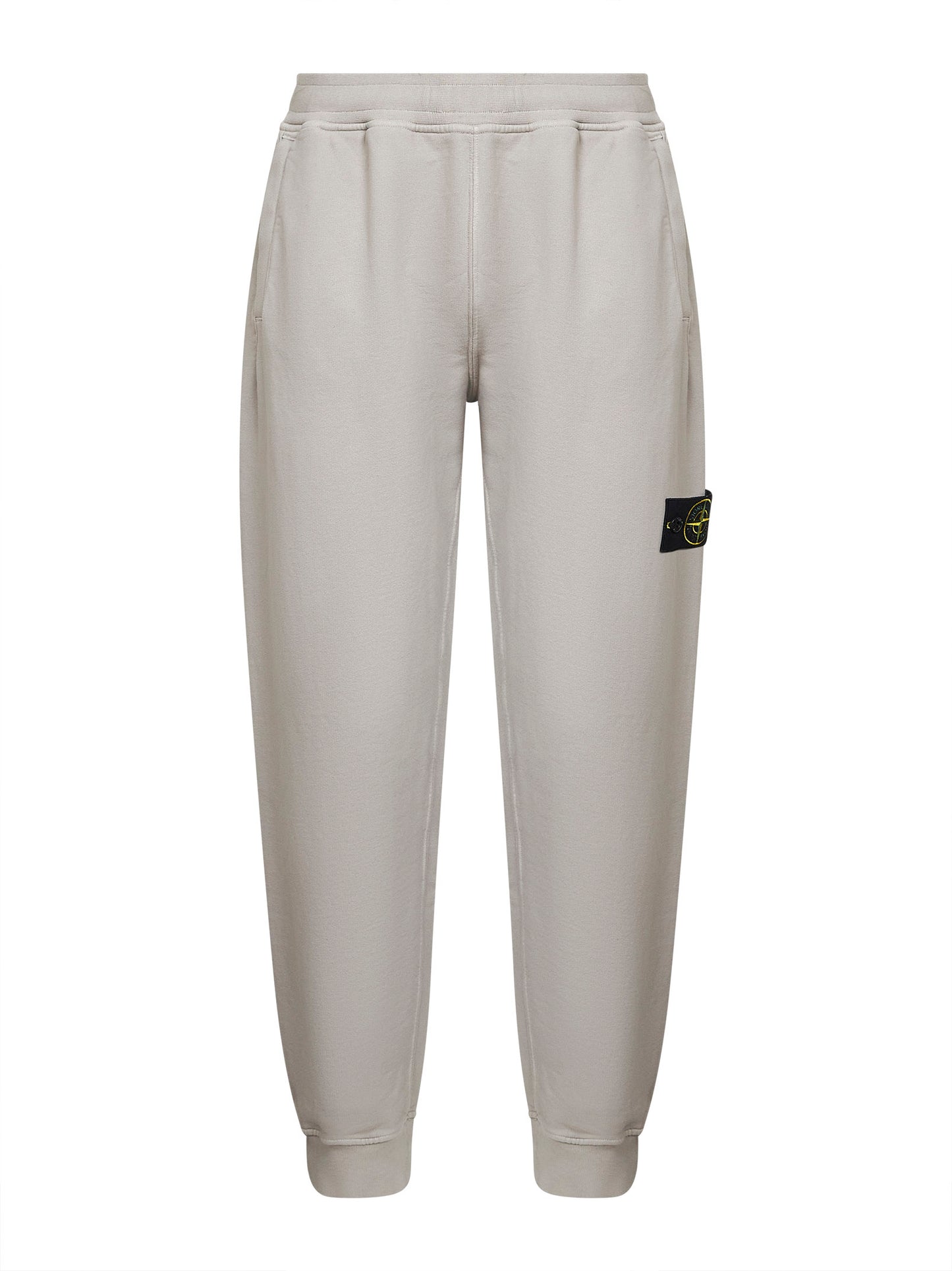 Grey brushed organic cotton fleece joggers