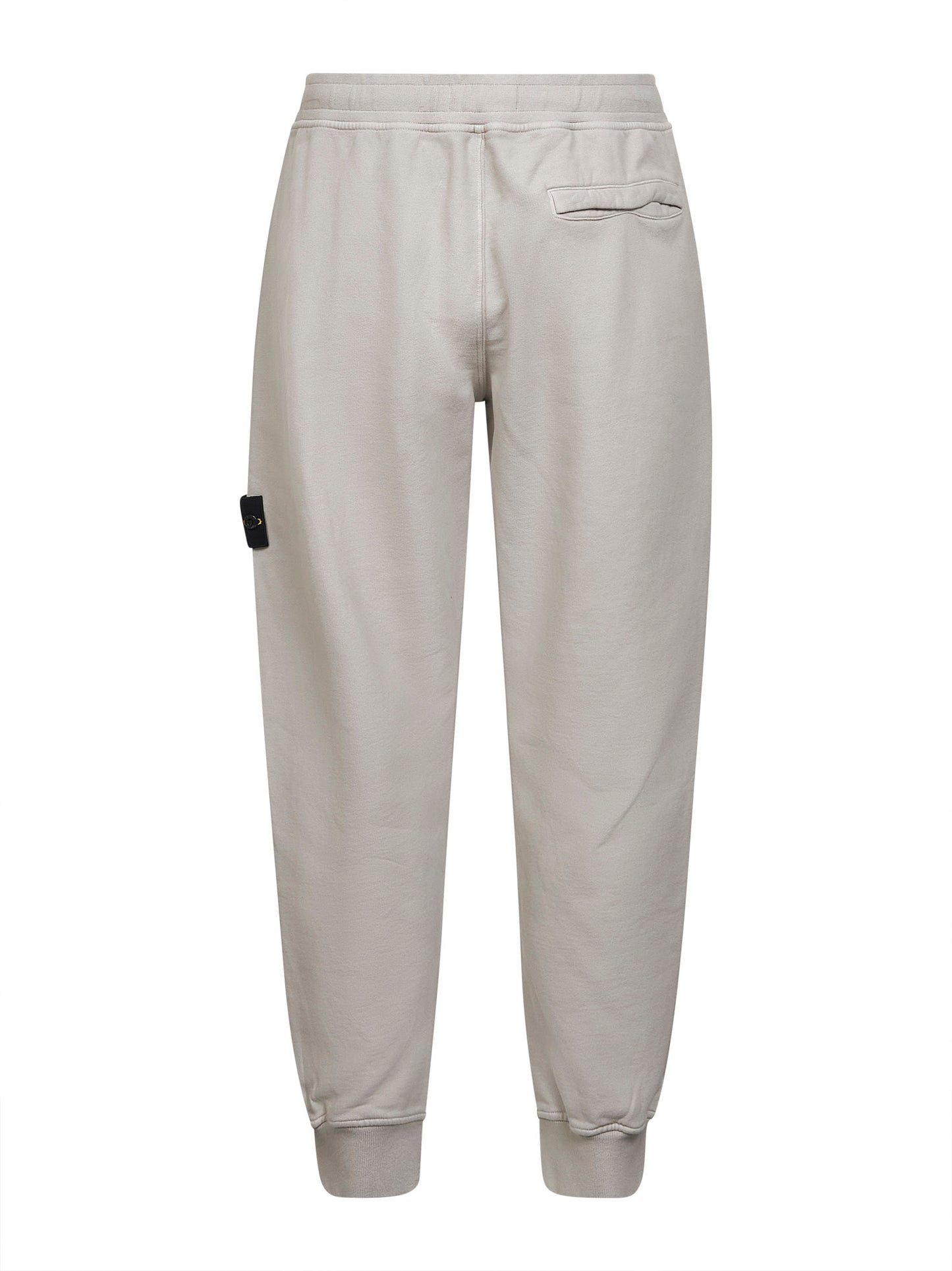 Grey brushed organic cotton fleece joggers
