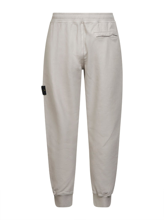 Grey brushed organic cotton fleece joggers