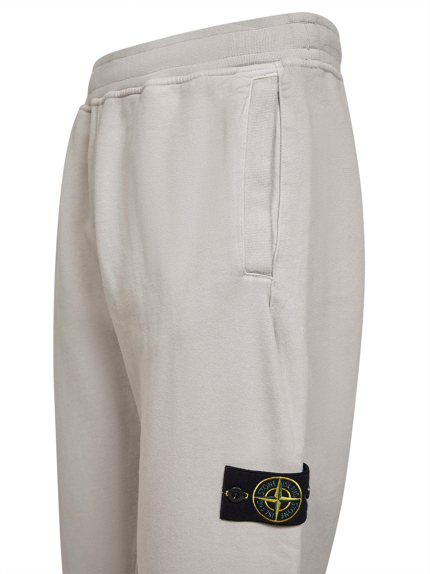 Grey brushed organic cotton fleece joggers