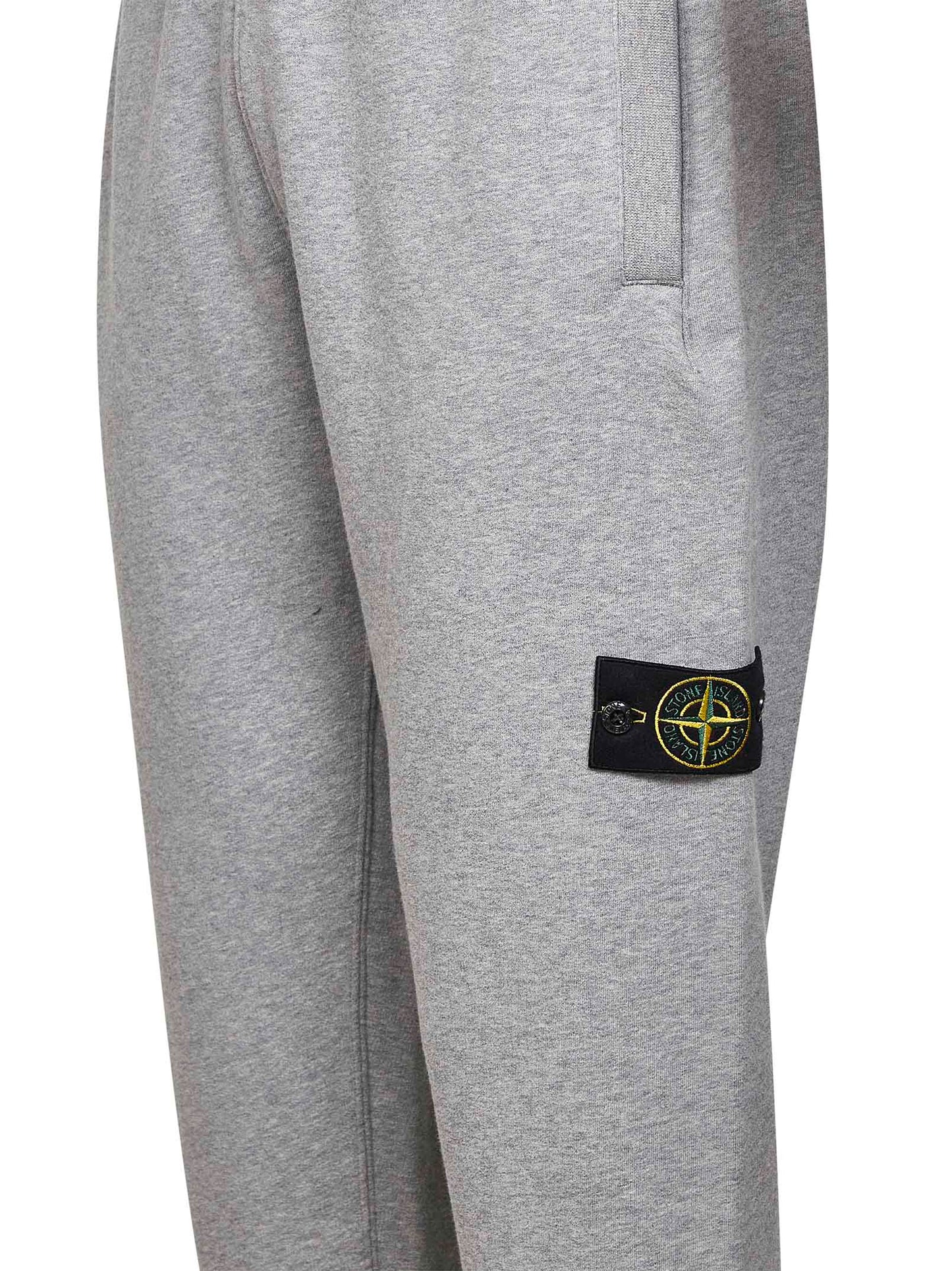 Pantaloni jogger in felpa di cotone biologico garzato grigio