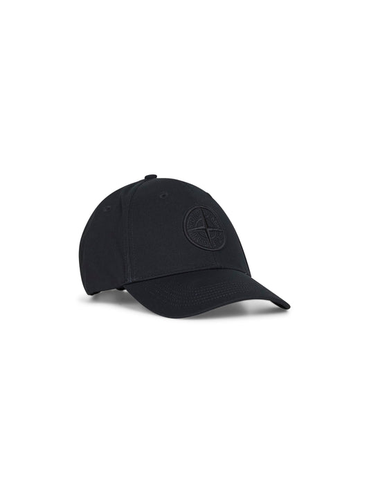 Black cotton rep logo baseball cap