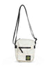 White clutch bag with shoulder strap