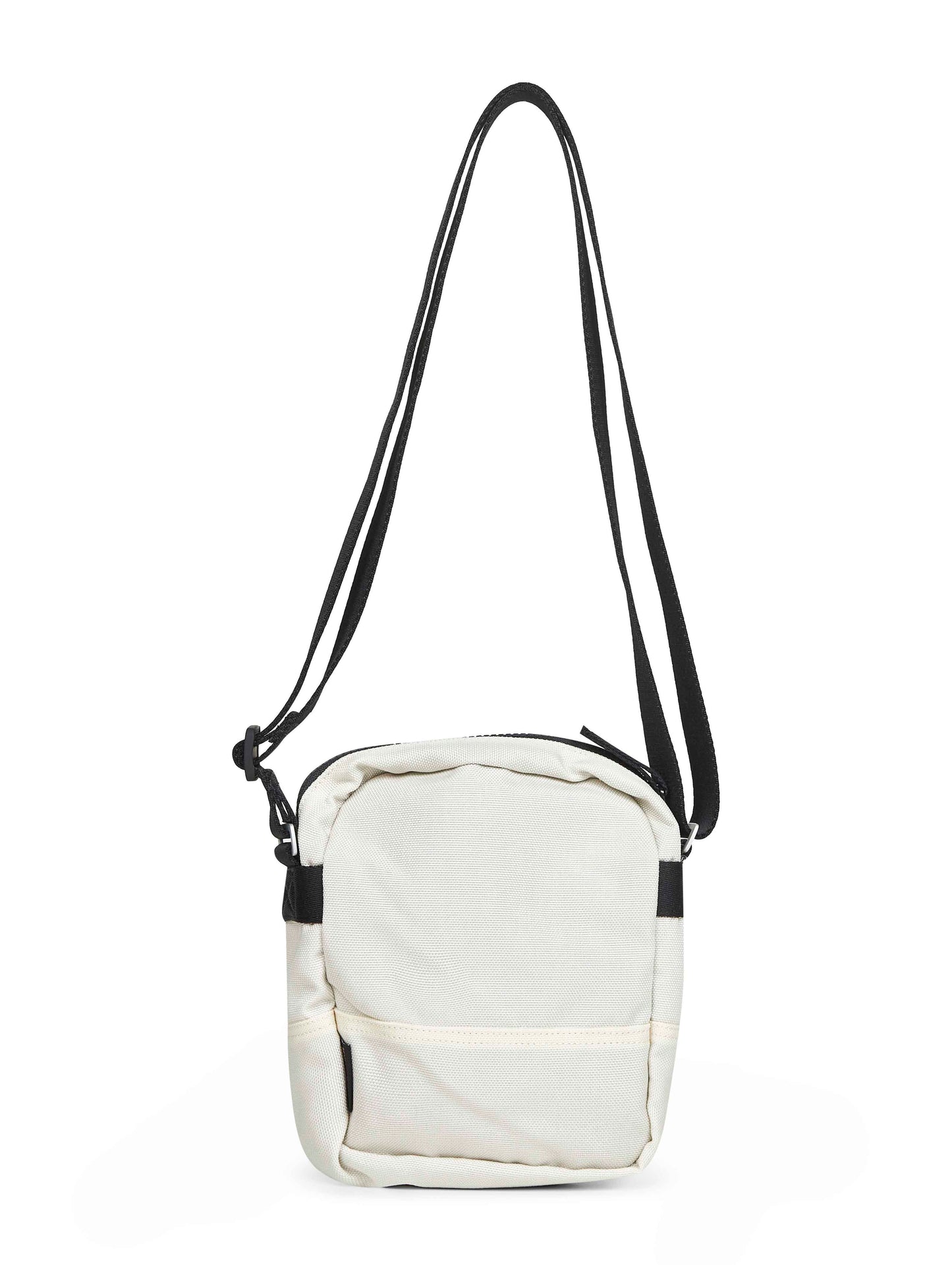 White clutch bag with shoulder strap